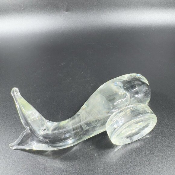 Vintage Venetian Hand Blown Clear Glass Whale Sculpture Figurine Decor Glass VTG - Picture 6 of 11
